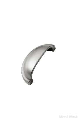 Baron 64 Metall Silver Shell Möbelhandtag
