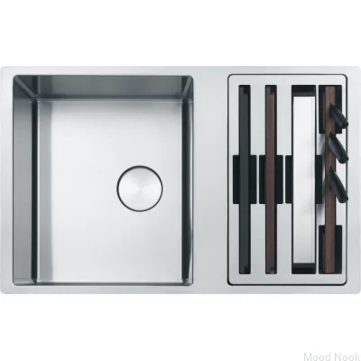 Мойка Box Center BWX 120-41-27 из стали, серебристая, матовая