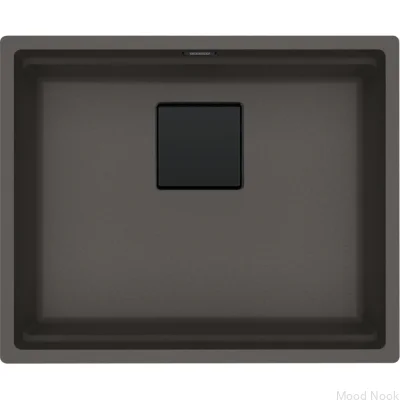 Раковина Kanon KNG 110-52 Fragranite, Slate Gray с черным
