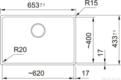 Раковина из фрагранита Maris MRG 110-62, матово-черная с черным