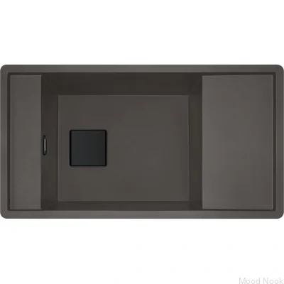 Раковина Fresno FSG 611-88 Fragranite Slate Gray and Black