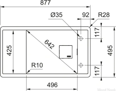 Раковина из фрагранита Fresno FSG 611-88, матово-черная с черным