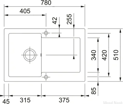Кухонная мойка Fraceram Maris MRK 611-78 Cream