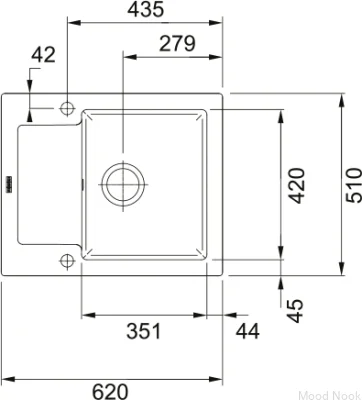 Кухонная мойка Fraceram Maris MRK 611-62 Cream