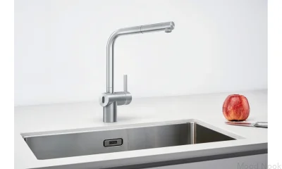 Выдвижной кухонный смеситель Atlas Neo Sensor, сталь, серебро