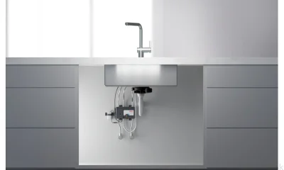 Выдвижной кухонный смеситель Atlas Neo Sensor, сталь, черный, покрытие PVD