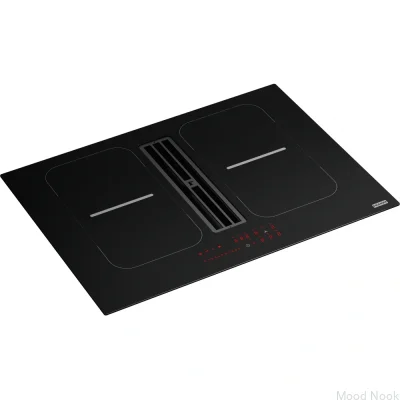 Индукционная варочная панель со встроенной вытяжкой Smart 2gether FSM 7081 Black Glass