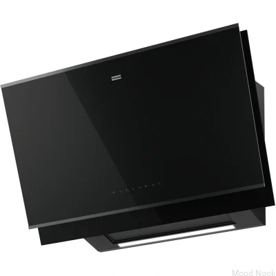 Campana extractora Mythos Pro FMY 907FM, color negro mate con cristal negro.