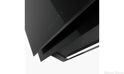 Campana extractora Mythos Pro FMY 907FM, color negro mate con cristal negro.