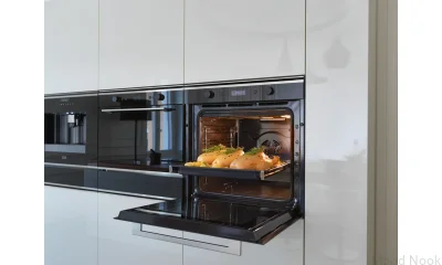 Piekarnik elektryczny z funkcją mikrofali Mythos FMY 45 8 funkcji pieczenia Czarny ze Srebrnym