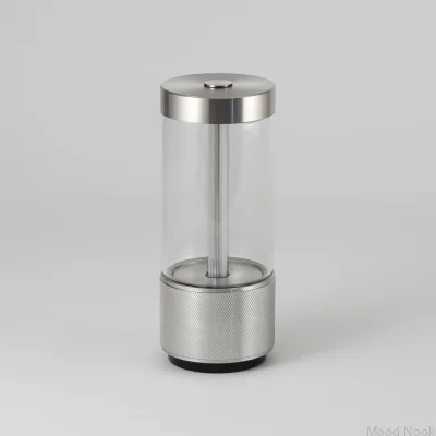 Bärbar takeaway-lampa stål silver