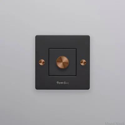 LED Cross 1G 250W stålsvart med varm solnedgång europeisk standarddimmer med logotyp