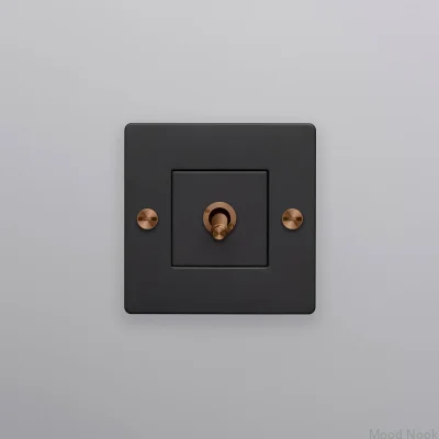 Enkelströmbrytare utan logotyp Cross 1G Svart med Warm Sunset Europeisk standard