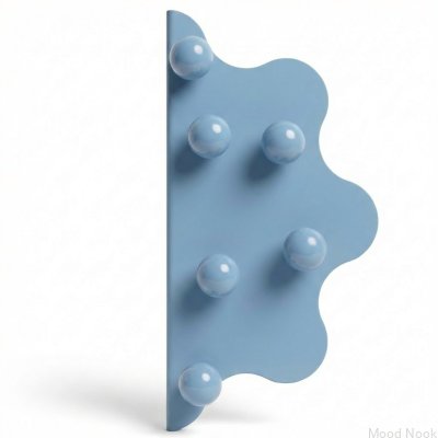 Puxador para móveis Mare 200 Steel Blue Edge com bolinhas azuis