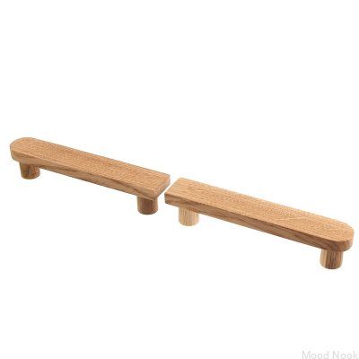 Uchwyt meblowy podłużny Basic Half-Round 128 Dębowy Olej Twardy Bezbarwny Półmat