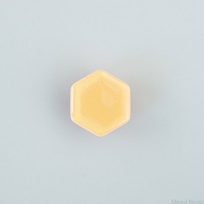 Hexagon Glas Beige Möbelknopp