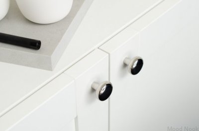 Möbelknopp i polerat rostfritt stål, Caramel 24