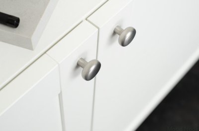 Möbelknopp i borstat rostfritt stål, Caramel 24