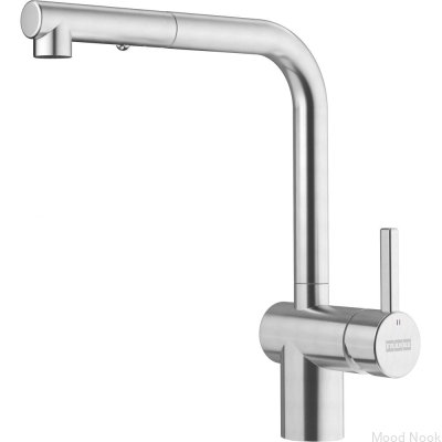 Кухонный смеситель Atlas Neo Silver Steel с выдвижным изливом