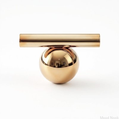 Puxador para móveis T-Bar Marbelo 04 latão sem laca