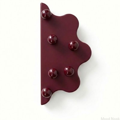 Puxador para móveis Mare 200 Steel com bordas marrom e bolinhas marrom