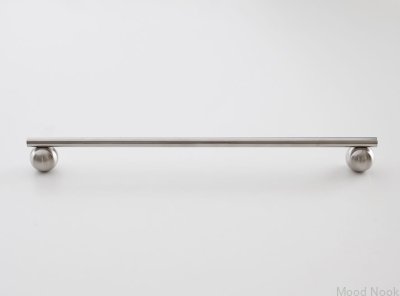 Marbelo 04 L puxador para móvel oblongo Latão Prata Níquel Escovado