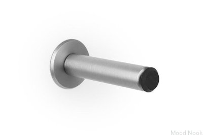 Stoper drzwiowy naścienny Fase Wall Aluminiowy Srebrny Szczotkowany
