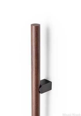 Kumo Wood Big One 448 Holzgriff aus Walnussholz mit länglichem Möbelgriff aus titanschwarzem Aluminium