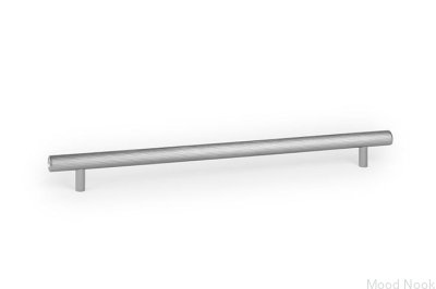 Boto 320 länglicher Möbelgriff, gebürstetes silbernes Aluminium