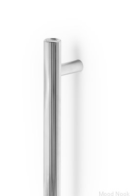 Boto Big 320 elongated furniture handle, aluminum, nickel-plated, polished