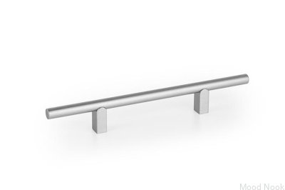 Kumo 128 Aluminium Gebürstetes Silber Länglicher Möbelgriff