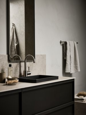 Einbauwaschbecken TA4328 Stahl Schwarz Chrom PVD