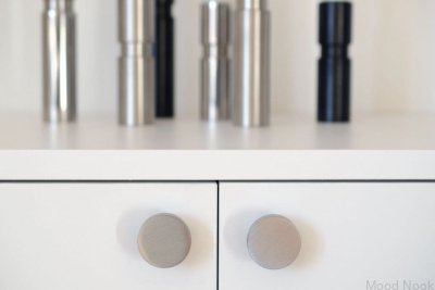 Möbelknopp Dot 30 Borstat rostfritt stål