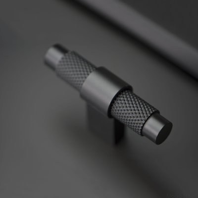 Gałka meblowa T-Bar Pitch Aluminiowa Czarna