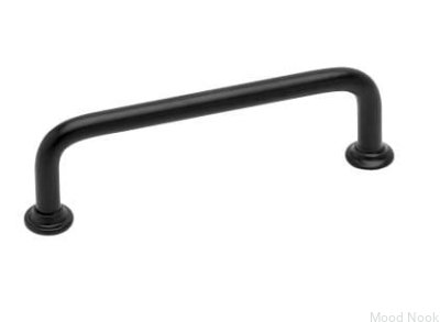 Avlångt möbelhandtag 1353 87 Svart metall